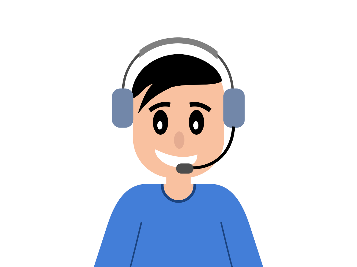 Mann mit Headset im Callcenter