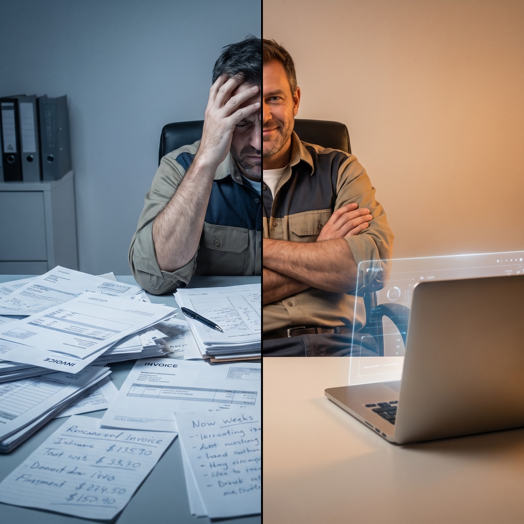 Büro Automatisierung Vorher Nachher Vergleich